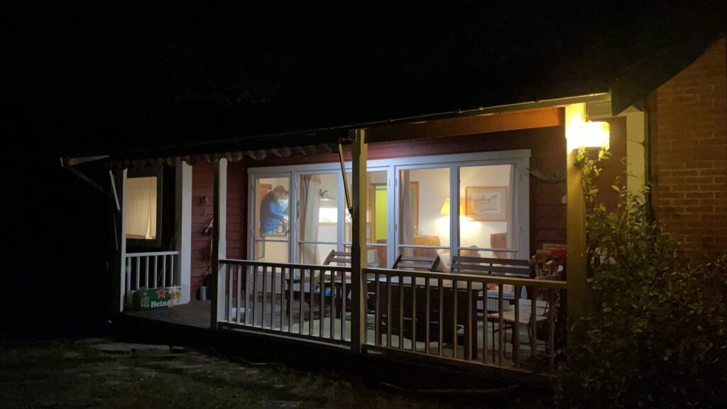Ferienhaus Grannelia in der Abenddämmerung